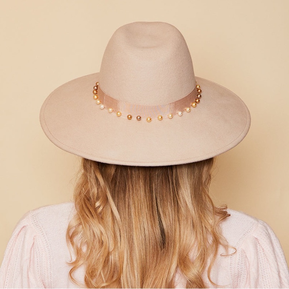 EUGENIA KIM PEARL EMMANUELLE HAT IN NUDE